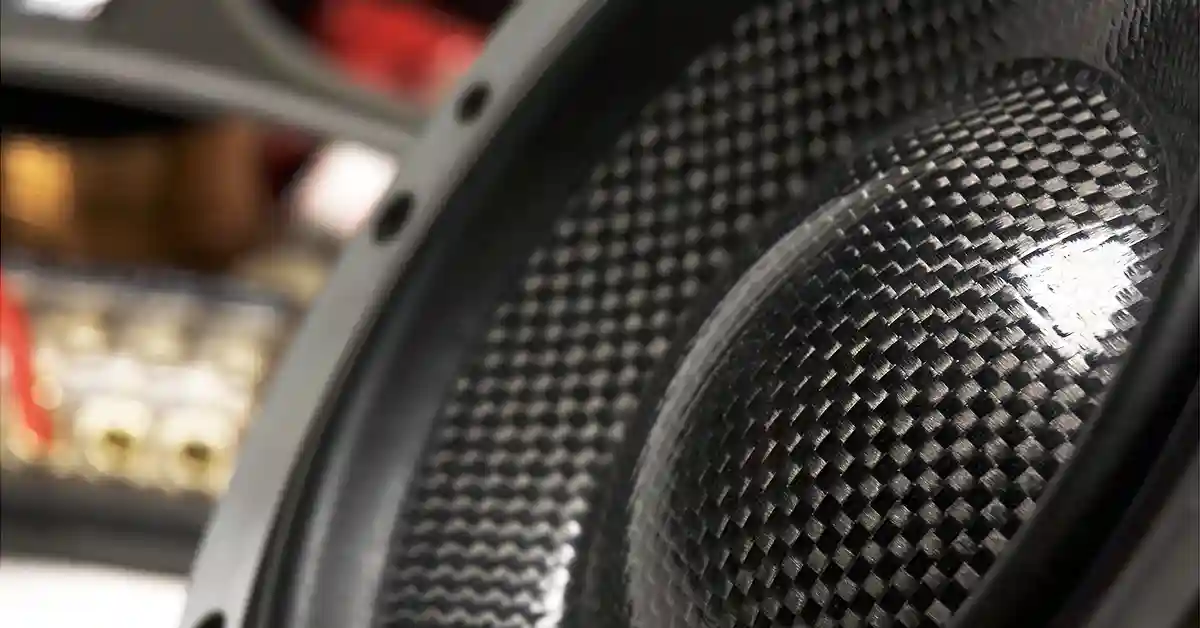 Close up of speaker cone